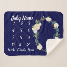 Baby Milestone Blanket Personalisiert Baby Boy Gif