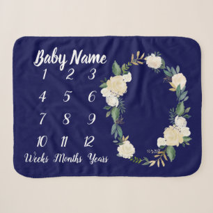Baby Milestone Blanket Personalisiert Baby Boy Gif Sherpadecke