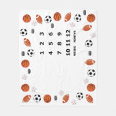 Baby Milestone Blanket Sportdesign Fleecedecke (Vorderseite)