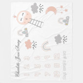 Baby Milestone Blanket Weg zum Mond Fleecedecke (Vorderseite)