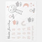 Baby Milestone Blanket Weg zum Mond Fleecedecke (Vorderseite)