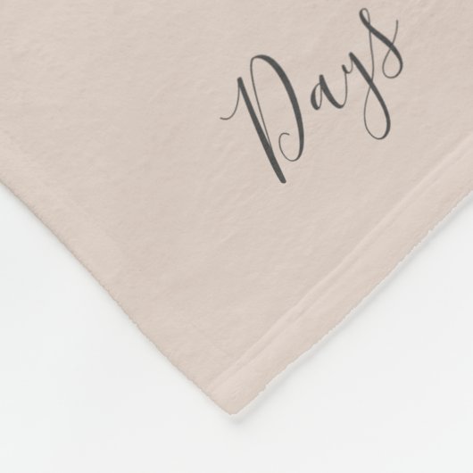 Baby Milestone Blush White Rose Floral Letter Fleecedecke (Ecke)