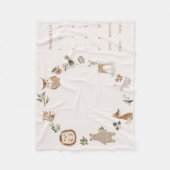 Baby Milestone Boho Woodland Animals Wreath Fleecedecke (Vorderseite)