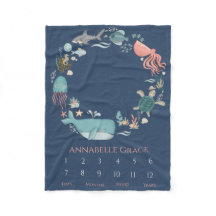 Baby Milestone Ocean Animal Wreath