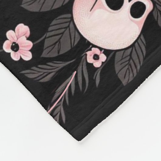 Baby Milestone Schuppen mit Blume und Schädel Fleecedecke (Ecke)