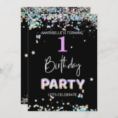 *~* BABY MIRL 1. Rainbow 1. Einladung (Vorne/Hinten)