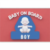 Baby mit "Baby an Bord" Autozeichen Aufkleber (Vorderseite)