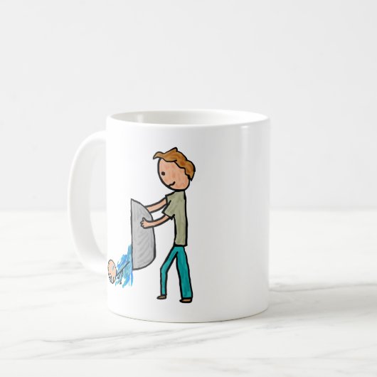 Baby mit Bathwater auswerfen Kaffeetasse (Vorderseite Links)