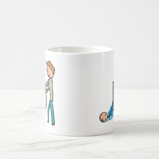 Baby mit Bathwater auswerfen Kaffeetasse (Mittel)