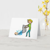 Baby mit Bathwater auswerfen Karte (Gelbe Blume)