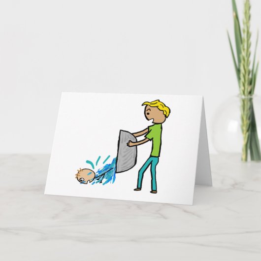 Baby mit Bathwater auswerfen Karte (Vorderseite)