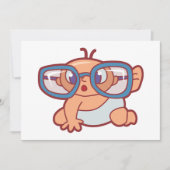 Baby mit Big Glasses Einladungen (Vorderseite)