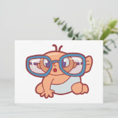 Baby mit Big Glasses Einladungen (Stehend Vorderseite)