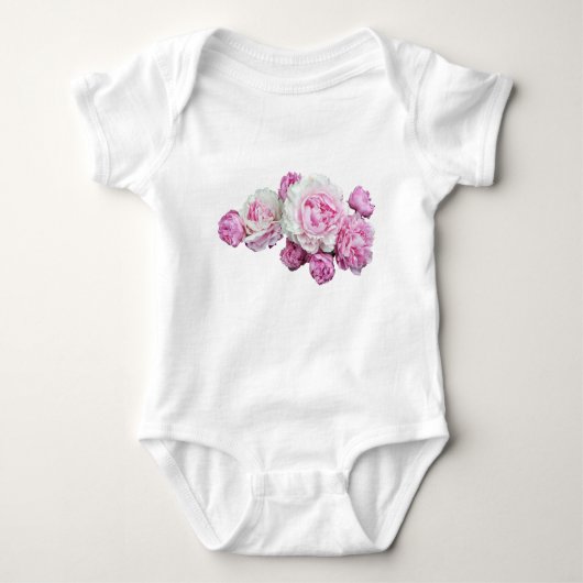 Baby mit Blumen Baby Strampler (Vorderseite)