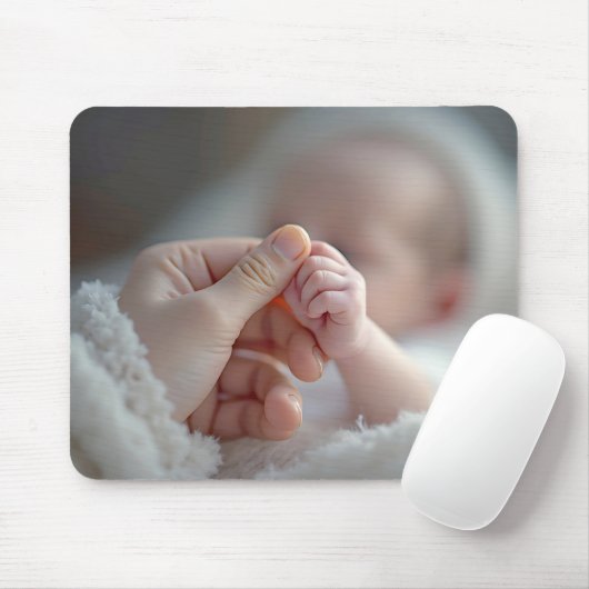 Baby mit einer Hand für Erwachsene Mousepad (Mit Mouse)