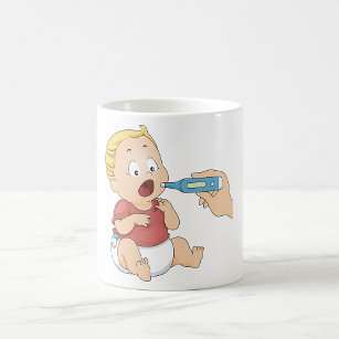 Baby mit einer Temperatur Kaffeetasse