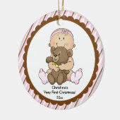 Baby mit erster Verzierung des Bärn-Babys Keramikornament (Links)