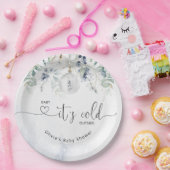 Baby mit kalter Außendusche aus Eukalyptus Baby Pappteller (Party)