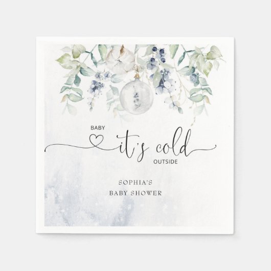 Baby mit kalter Außendusche aus Eukalyptus Baby Serviette (Vorderseite)