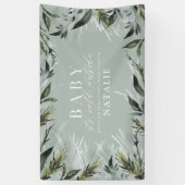 Baby mit kalter Außendusche Banner (Vertikal)