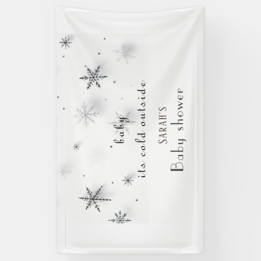 Baby mit kalter Außendusche Banner (Vertikal)