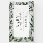 Baby mit kalter Außendusche Banner (Vertikal)