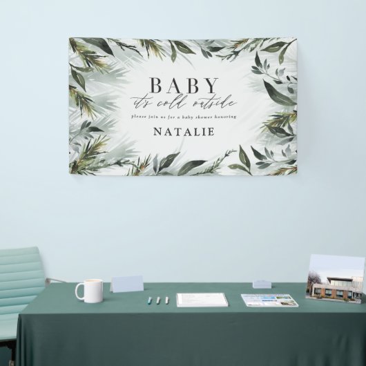 Baby mit kalter Außendusche Banner (Messeveranstaltung)