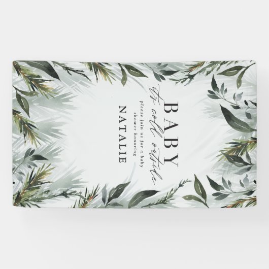 Baby mit kalter Außendusche Banner (Horizontal)