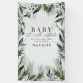 Baby mit kalter Außendusche Banner (Vertikal)