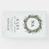 Baby mit kalter Außendusche Banner (Horizontal)