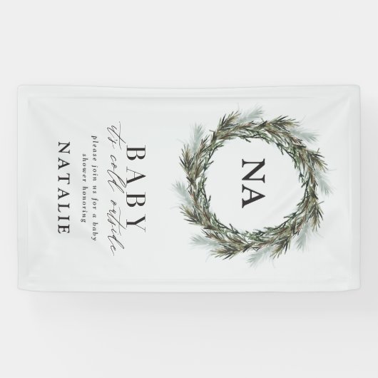 Baby mit kalter Außendusche Banner (Horizontal)