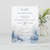 Baby mit kalter Außendusche Einladung (Stehend Vorderseite)