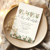 Baby mit kalter Außendusche Einladung