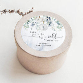 Baby mit kalter Außendusche Runder Aufkleber