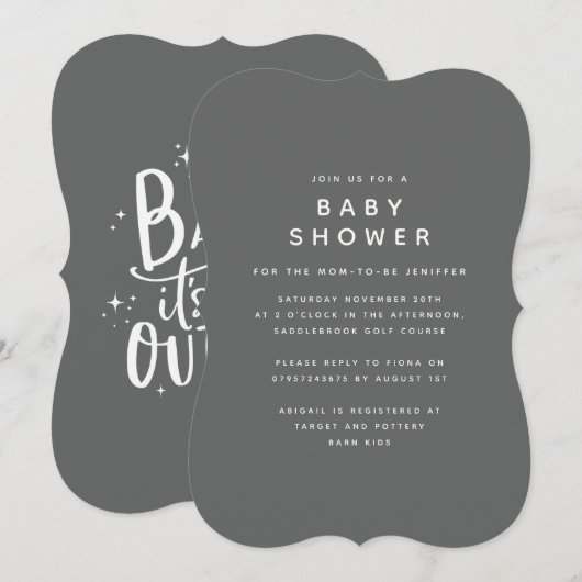 Baby mit kalter Außendusche Save The Date (Vorne/Hinten)