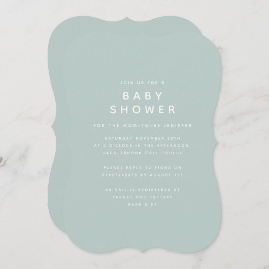 Baby mit kalter Außendusche Save The Date (Vorne/Hinten)