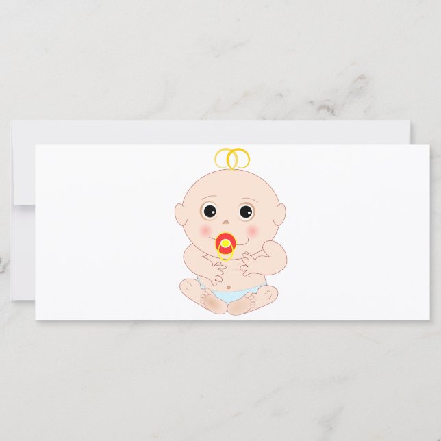 Baby mit Schnuller Cartoon (Vorderseite)