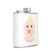 Baby mit Schnuller Cartoon Flachmann (Rechts)