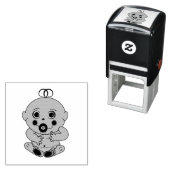 Baby mit Schnuller Cartoon Permastempel (Beispiel)