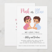 Baby mit Schnuller Geschlecht offensichtliche Einl Einladung (Vorne/Hinten)