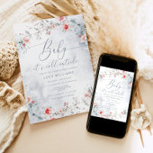 Baby mit seiner kalten Außendusche Einladung