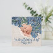 Baby mit Van Gogh Irises Karte (Stehend Vorderseite)