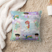 Baby-Mitspieler mit Rainbows und Wolkenwurfpfeife Kissen (Decke)