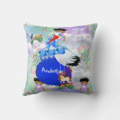 Baby-Mitspieler mit Rainbows und Wolkenwurfpfeife Kissen (Rückseite)