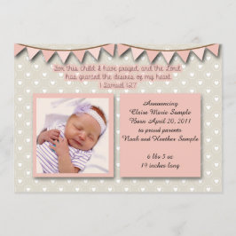 Baby-Mitteilung, christlicher Scripture für Einladung