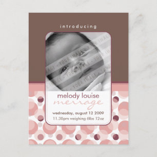 BABY-MITTEILUNG:: hallo Baby 3 Ankündigungspostkarte