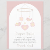 Baby Mobile Diaper Raffle SIgn (Vorderseite)