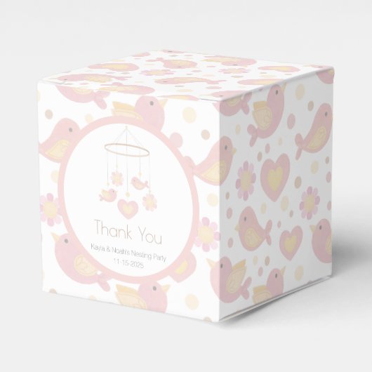 Baby-Mobile-Nesting-Party-Geschenkbox Geschenkschachtel (Vorderseite)