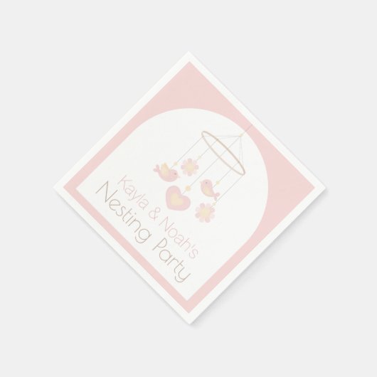 Baby Mobile Nesting Party Serviette (Ecke)