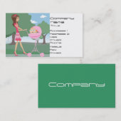 Baby-Modell, Kindermädchen Visitenkarte (Vorne/Hinten)